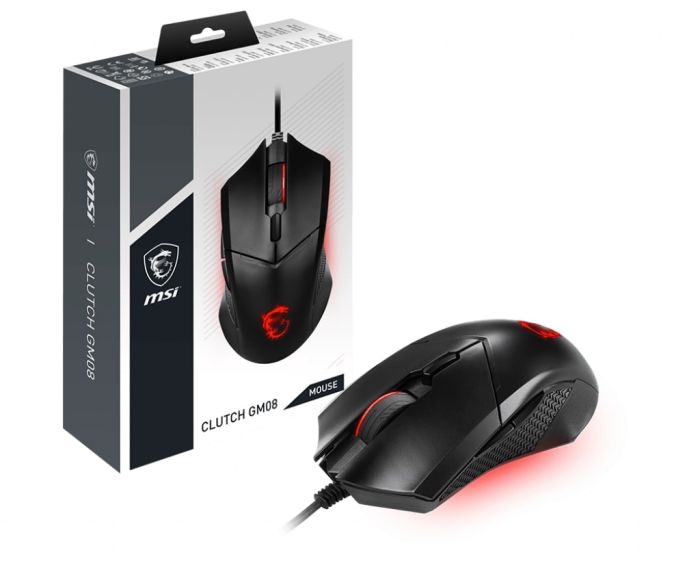 MSI Gaming Mouse Clutch GM08, Red, USB-A, black