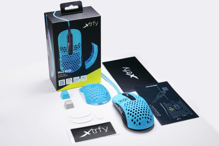 Миша Xtrfy M42, USB-A, RGB, Miami Blue