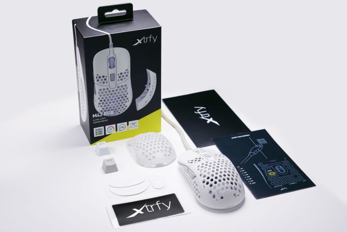 Миша Xtrfy M42, USB-A, RGB,  білий