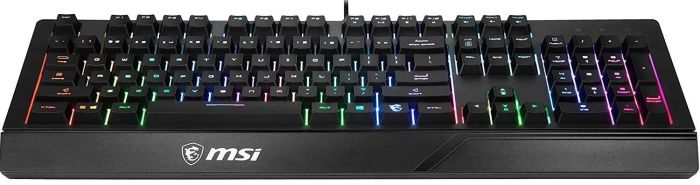 MSI Keyboard membrane Vigor GK20 UA 104key, USB-A, EN/UKR/RU, ColorLED, black