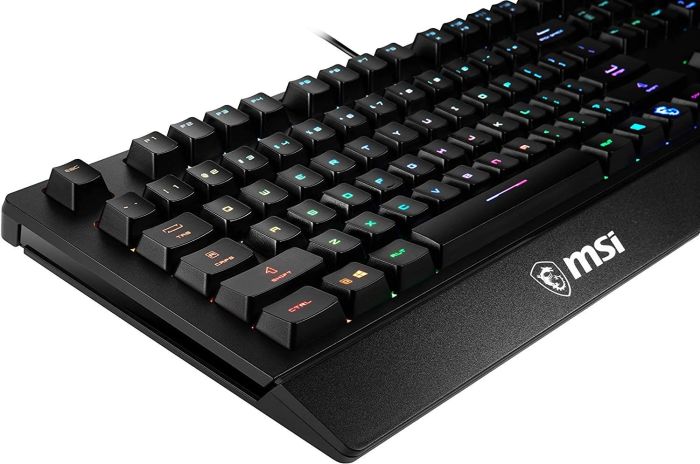 MSI Keyboard membrane Vigor GK20 UA 104key, USB-A, EN/UKR/RU, ColorLED, black