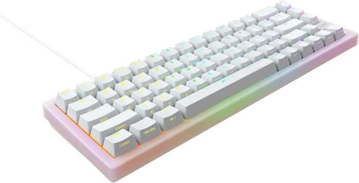 Клавиатура механическая Xtrfy K5 68Key, Kailh Red, USB-A, EN/UA, Hot-swap, RGB, белый