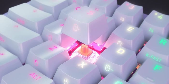 Клавиатура механическая Xtrfy K5 68Key, Kailh Red, USB-A, EN/UA, Hot-swap, RGB, белый