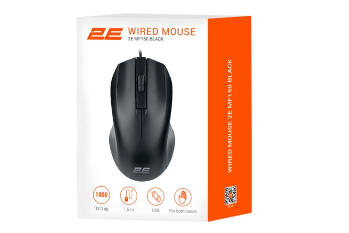 Мышь 2E MF150, USB-A, чорний