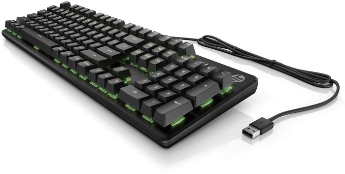 Клавіатура механічна HP Pavilion Gaming 550, 104key, Red Hybrid Switch, USB-A, EN/RU, RGB, чорний
