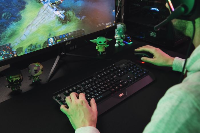 Клавіатура мембранна 2E GAMING KG315 110key, USB-A, EN/UA, RGB, чорний