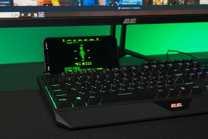 Клавіатура мембранна 2E GAMING KG315 110key, USB-A, EN/UA, RGB, чорний