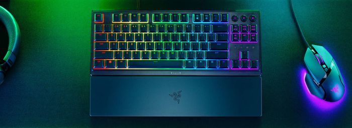 Razer Keyboard mechanical Ornata V3 TKL 84key, Mecha-Membrane Switch, USB-A, EN/UK, RGB, black