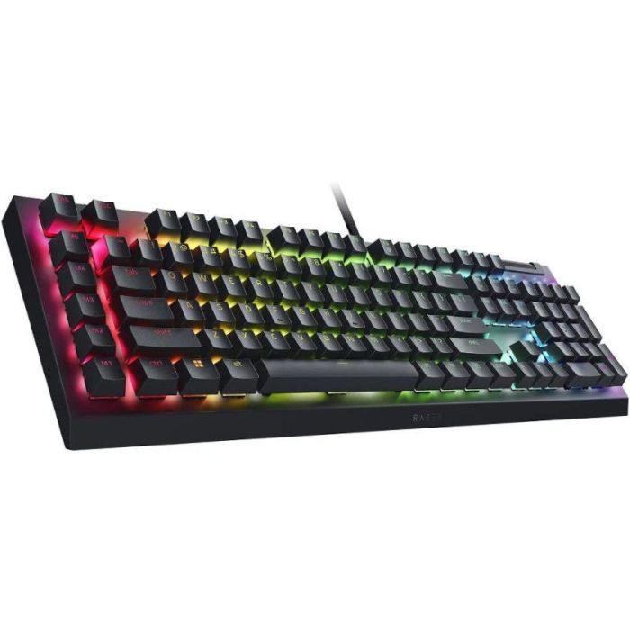 Клавіатура механічна Razer BlackWidow V4 X 110key, Green Switch, USB-A, EN/RU, RGB, чорний