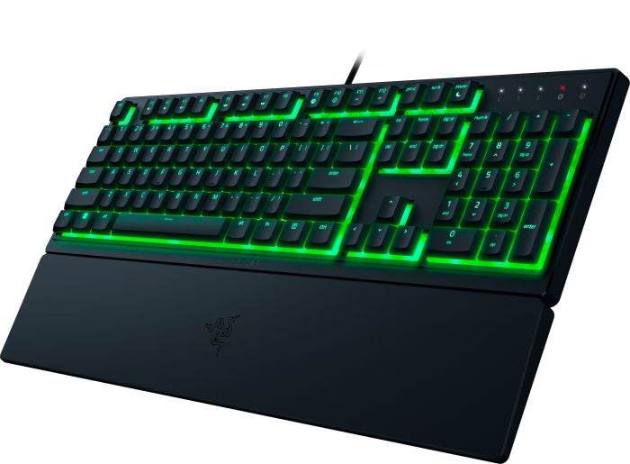Клавіатура мембранна Razer Ornata V3 X 104key, USB-A, EN/UK, RGB, чорний