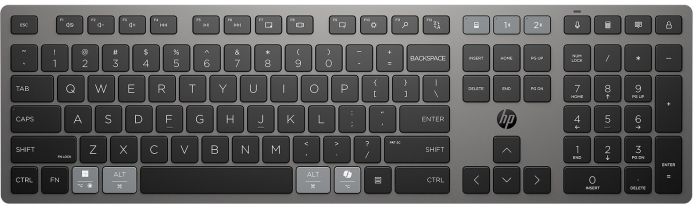 Комплект клавіатура та миша HP 720 Multi-Device Rechargeable, BT, EN/UK, чорний