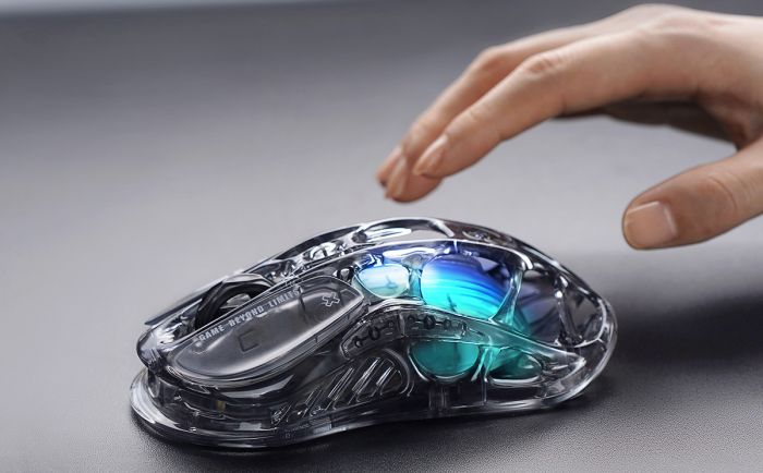 Мышь GravaStar Mercury M2, BT/WL/USB-A, RGB, черный