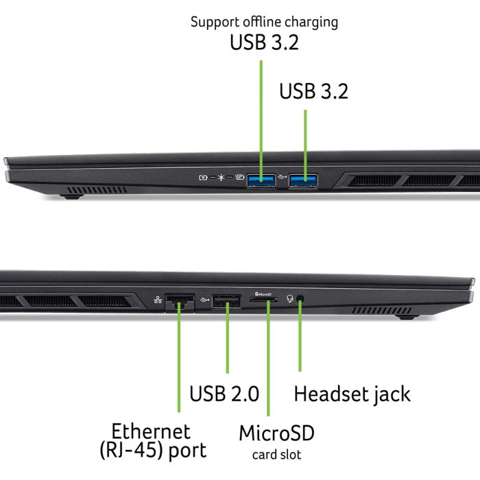 Ноутбук Acer Nitro 16S AN16S-61 16" WQXGA IPS, AMD R9-365, 32GB, F2TB, NVD5070-8, Lin, чорний