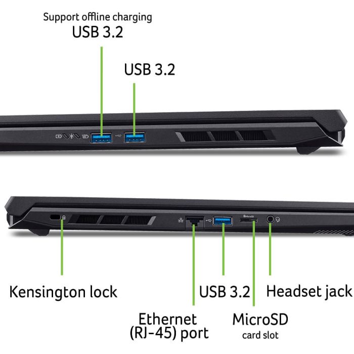 Ноутбук Acer Nitro V 17 ANV17-41 17.3" FHD IPS, AMD R7-260, 32GB, F2TB, NVD5070-8, Lin, чорний
