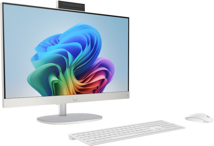 Комп'ютер персональний моноблок HP All-in-One 23.8" FHD IPS AG, AMD R5-340 AI, 16GB, F512GB, UMA, WiFi, кл+м, Win11, білий