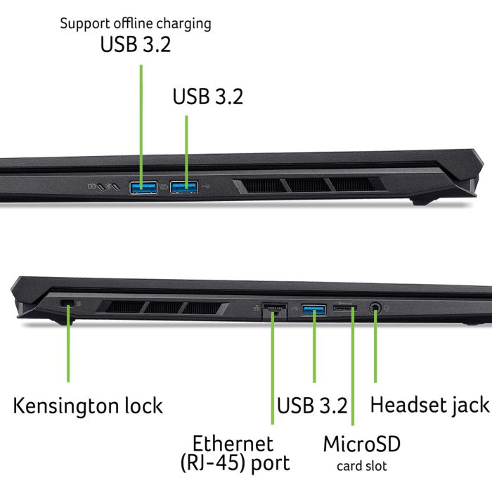 Acer Notebook Nitro V 16 ANV16-72 16" WUXGA IPS, Intel 7-240H, 32GB, F1TB, NVD5070-8, Lin, black