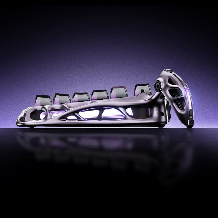 Клавіатура механічна GravaStar Mercury V75 Pro 80keys, Magnetic Jade Gaming, 8K, USB-A, RGB, Iron Purple