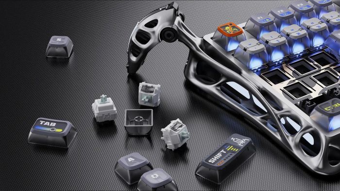 Клавіатура механічна GravaStar Mercury K1 Pro 80keys, GravaStar x Kailh Speedy Mint, BT/WL/USB, Interstellar Silver