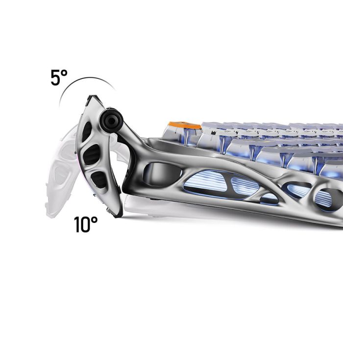 Клавіатура механічна GravaStar Mercury K1 Pro 80keys, GravaStar x Kailh Speedy Mint, BT/WL/USB, Interstellar Silver