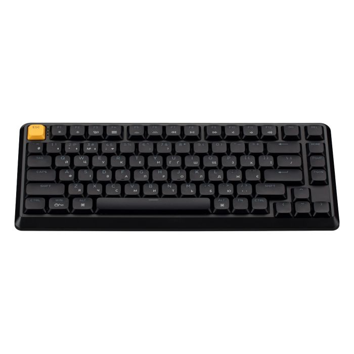 Клавіатура механічна Keychron J1 82Key, K pro Red, WL/BT/USB-A, QMK, Hot-swap, EN/UKR, RGB, чорний