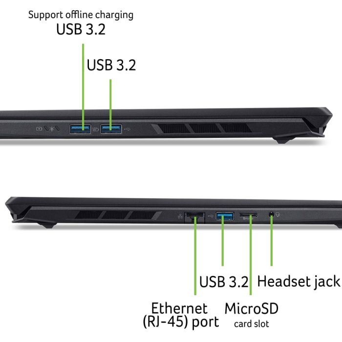 Ноутбук Acer Nitro V 16S ANV16S-71 16" WUXGA IPS, Intel 5-210H, 16GB, F1TB, NVD5050-8, Lin, чорний