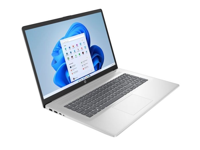 Ноутбук HP 17-cn4049ua 17.3" FHD IPS AG, Intel 3-100U, 16GB, F512GB, UMA, Win11, серебристый