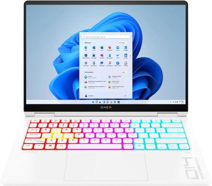 HP Notebook OMEN Transcend 14-fb1006ua 14" 3K OLED, Intel U7-255H, 32GB, F1TB, NVD5060-8, Win11, білий