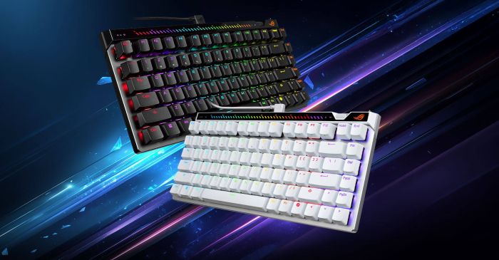 ASUS Keyboard mechanical ASUS ROG Falchion Ace 75 HE, 83key, HFX  V2 Magnetic Switches, USB-A, EN, RGB, black