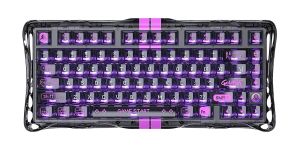 Клавиатура механическая GravaStar Mercury V75 Lite 80keys, Magnetic Blackcore, USB-A, RGB, Transparent Black