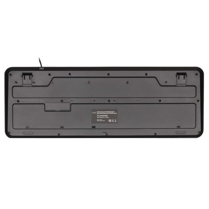 Клавіатура мембранна 2E KM1040 104key, USB-A, EN/UK, чорний