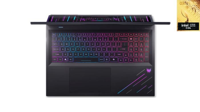 Ноутбук Acer Predator Helios 18 PH18-73 18" WQUXGA IPS, Intel U9-275HX, 96GB, F4TB, NVD5090-24, Win11P, чорний