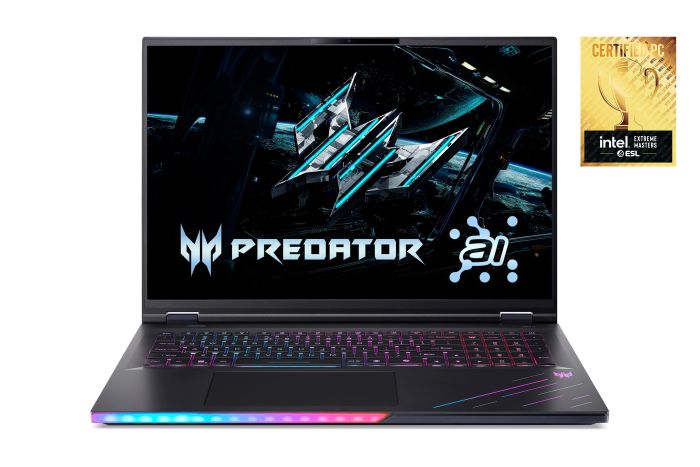 Ноутбук Acer Predator Helios 18 PH18-73 18" WQXGA IPS, Intel U9-275HX, 32GB, F1TB, NVD5080-16, Lin, чорний