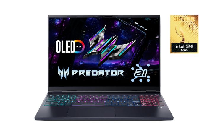 Acer Notebook Predator Helios Neo 16S PHN16S-71 16" OLED, Intel U9-275HX, 32GB, F1TB, NVD5070-8, Lin, black