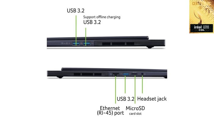 Acer Notebook Predator Helios Neo 16S PHN16S-71 16" OLED, Intel U9-275HX, 32GB, F1TB, NVD5070-8, Lin, black