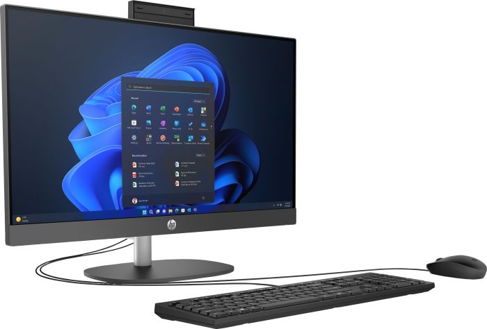 Комп'ютер персональний моноблок HP 240-G10 23.8" FHD IPS AG, Intel U5-125U, 8GB, F512GB, UMA, WiFi, кл+м, DOS, чорний
