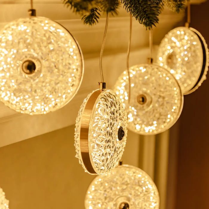 Гірлянда-штора Діамант 3 метри 6 фігур, теплий білий 6L3MDIA