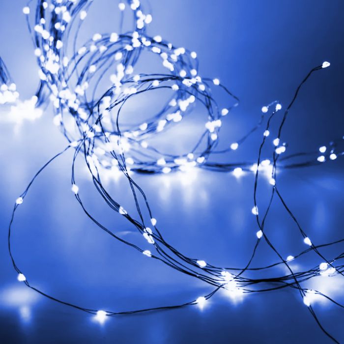 Гірлянда світлодіодна кінський хвіст GarlandoPro 200LED Роса 2м 10 ліній Синій 1733010BL