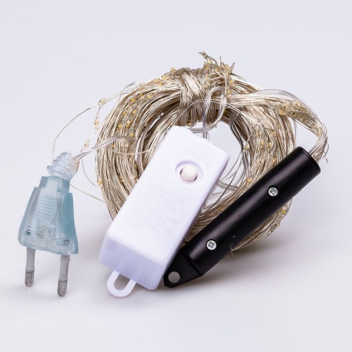 Гірлянда світлодіодна кінський хвіст GarlandoPro 600LED Роса 20 ліній 8 режимів 3м кінський хвіст гірлянда Синій 1733014BL