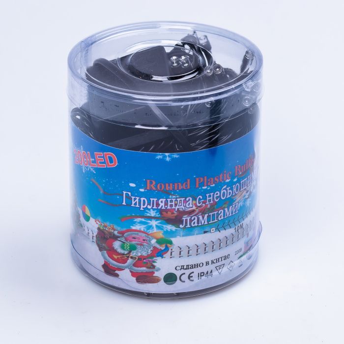 Гірлянда нитка 10м на світлодіодна чорний провід 8 режимів роботи M200LEDML