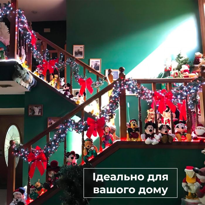 Гірлянда нитка світлодіодна GarlandoPro 190 LED лампочок 18м 8 режимів лед гірлянда W400LEDML