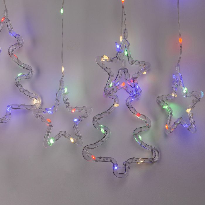 Гірлянда штора світлодіодна GarlandoPro зірка та ялинка 120LED 3х0,9 м 8 режимів 1733069ML