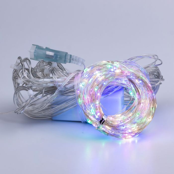 Гірлянда штора світлодіодна GarlandoPro Роса 200LED 3х2м 10 ліній 8 режимів гірлянда крапля роси 173301ML