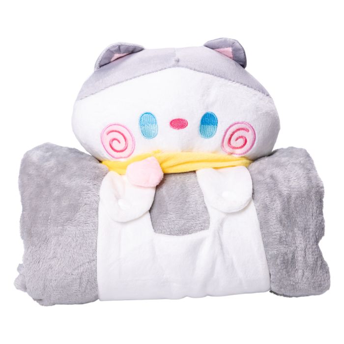 М'яка іграшка-плед Котик 120×160 (см) 2 в 1 Сірий Colorful Home 5616-68GP