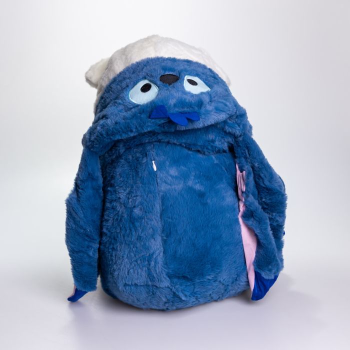 М'яка іграшка-плед, подушка 3 в 1 Ведмедик Тедді в костюмі Стіча плед в іграшці 40×35×15 (см) Синій 520-2BL