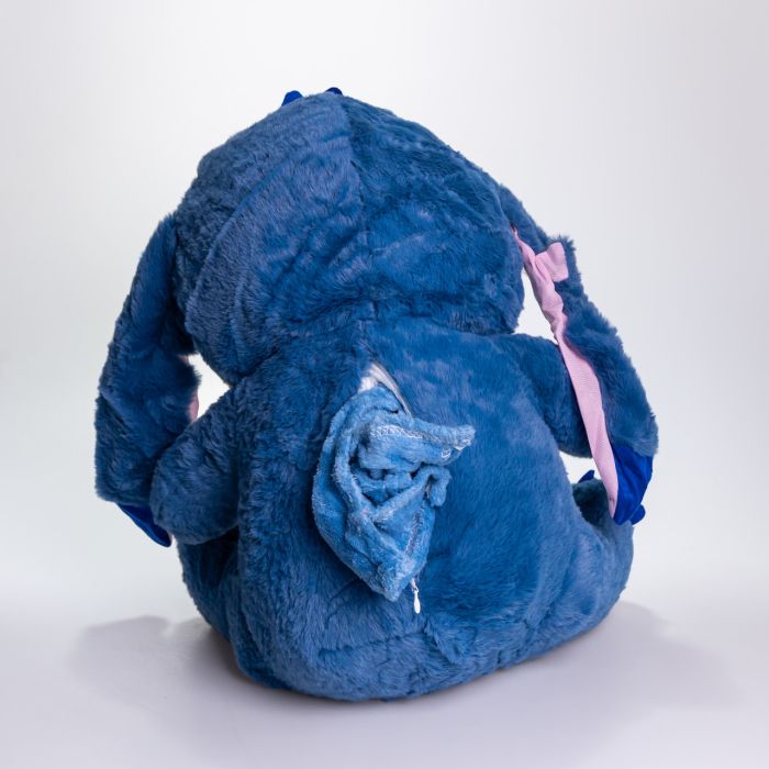 М'яка іграшка-плед, подушка 3 в 1 Ведмедик Тедді в костюмі Стіча плед в іграшці 40×35×15 (см) Синій 520-2BL