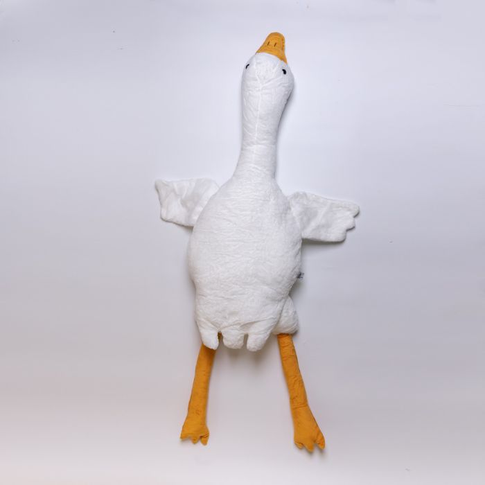 М'яка іграшка-подушка з пледом усередині Гусак-обіймусь 135 (см) іграшка плед 3 в 1 дитячий плюшевий плед Білий 520-6W