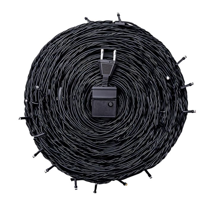 Новорічна гірлянда кімнатна нитка 22 м 220 LED чорний провід Білий W220LED22MBW