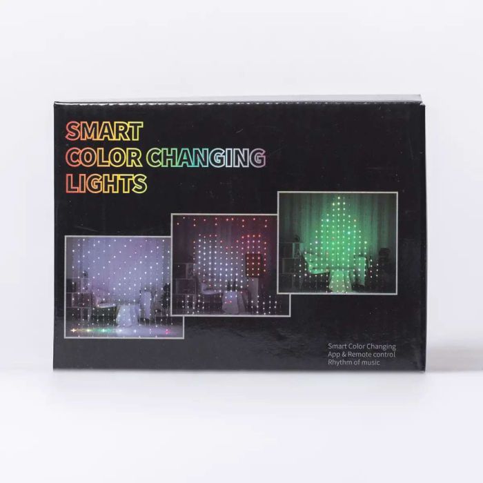 Розумна гірлянда Smart штора 400 LED 3*3 м з керуванням зі смартфона, мультиколор W006SH