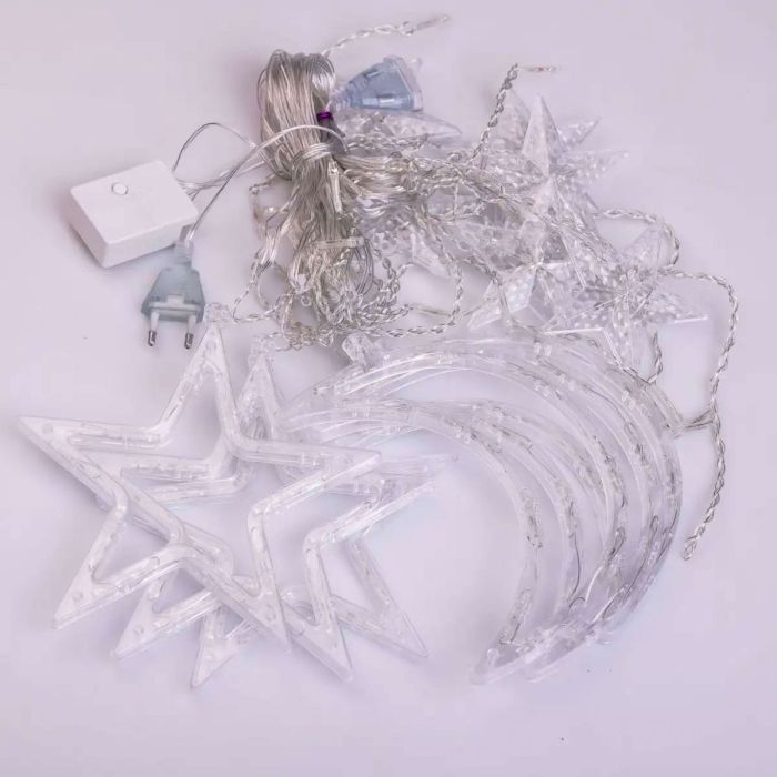 Електрична гірлянда Зірка штора 3 метри на вікно для фотозон мультиколор WYF11ML