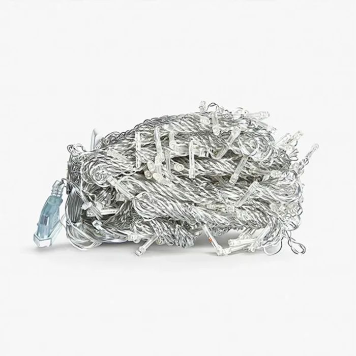 Новорічна гірлянда штора 3х3 м 192 LED кімнатна білий провід Білий ZWM33192LEDW